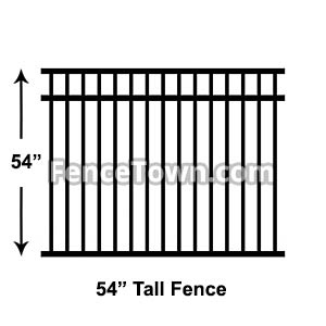 54 Inch - 4.5 Foot Tall Fence