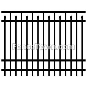 Flat Top Spear Pickets Aluminum Fence Panel